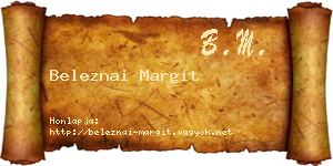Beleznai Margit névjegykártya